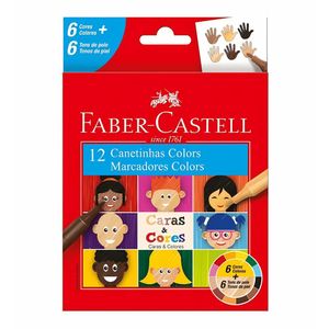 Canetinha Hidrográfica Caras E Cores - 12 Cores - Faber Castell