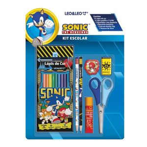 Kit Escolar Sonic - C/ 7 Peças - Leo Leo