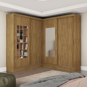 Closet Casal Belém 4 Pts Com Espelho 4 Gvts Carioca Móveis Cinamomo