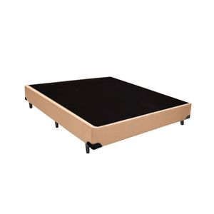 Cama Box Viúva Sintético Principe Das Camas Bege 128x188x40