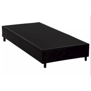 Cama Box Solteirão Sintético Principe Das Camas Preto 96x203x40