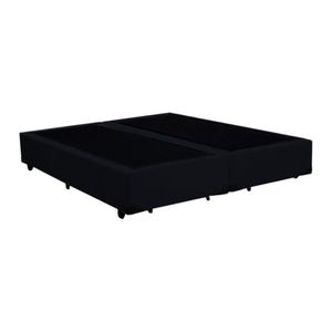 Cama Box King Bipartido Principe Das Camas Suede Preto 193x203x40