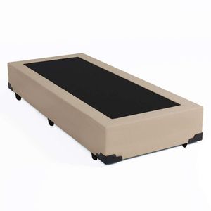 Cama Box Solteirão Sintético Principe Das Camas Bege 96x203x40