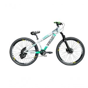 Bicicleta Viking Branco Verde Aro 26 Câmbio Shimano 1x8 Cassete Freio Hidraulico