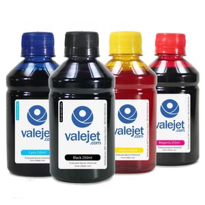 Kit 4 Tintas Para Epson Xp241 Cmyk 250ml Valejet