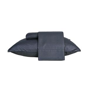 Jogo De Cama Microfibra Stripe Preto - Acasa Jogo De Cama Microfibra Stripe Preto Queen - Acasa Preto