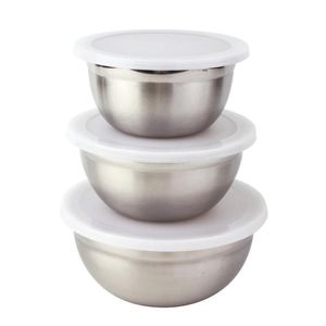 Conjunto De Potes Inox Com Tampa Com 3 Peças - Acasa