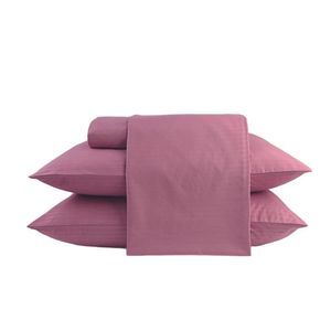Jogo De Cama Microfibra Stripes Rosa - Acasa Jogo De Cama Microfibra Stripes Rosa Solteiro - Acasa Rosa