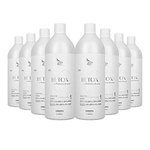 Kit 8 Shampoo Anti-resíduos Detox Zap Limpeza Profunda 1 Litro