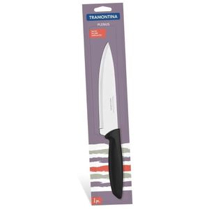 Faca Para Carne Plenus Com Lâmina Em Aço Inox E Cabo De Polipropileno Preto 7 -tramontina