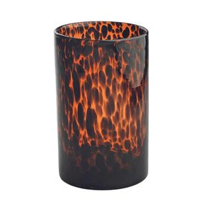 Vaso Vidro Leopard Marrom 10x15cm - Acasa