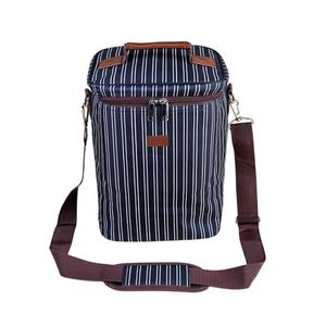 Bolsa Térmica Para Bebida Listrada Preto E Branco 12l - Acasa