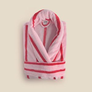 Roupão Stripes Microfibra Rosa - Acasa Roupão Stripes Microfibra Rosa M - Acasa