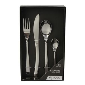 Faqueiro Slim Inox 16 Peças - Acasa