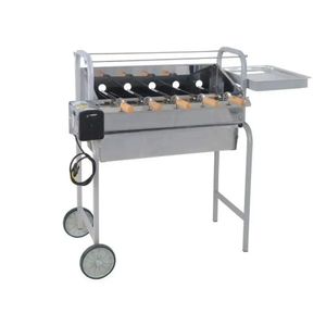 Churrasqueira Lobo California Inox 430 Super Braseiro Em Alumínio Com 5 Espetos Bivolt