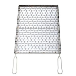 Grelha Tela Inox Cabo Em Alumínio Lobo Churrasqueiras Medida 60x50