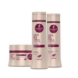 Kit Shampoo E Condicionador E Máscara Para Reconstrução E Força Queratina