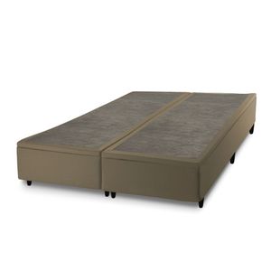 Base Box Baú Queen Size Prince Sued 0,79x1,97x0,41 Tabaco