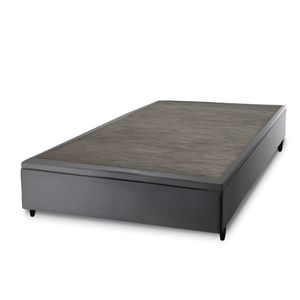 Base Box Baú Casal Prince Sued 1,38x1,87x0,41 Cinza