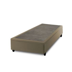 Base Box Baú Solteiro Prince Sued 0,88x1,87x0,24 Tabaco