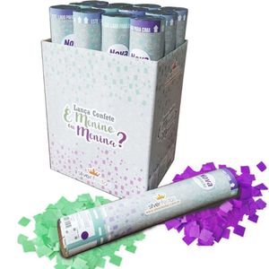 Lança Confete 30cm Chá Revelação Roxo - 1 Un