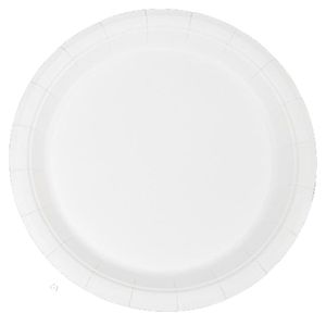 Prato De Papel Branco 18cm - 25 Un