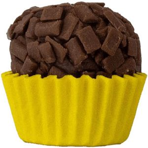 Forminha Para Doces Cores Intensas Liso Nº 5 Amarelo - 100 Un