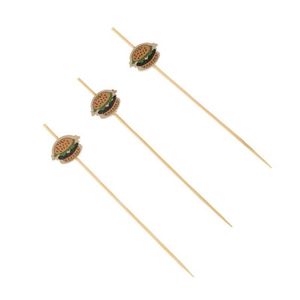 Palito Em Bambu Para Petiscos 12cm Hamburger - 20 Un