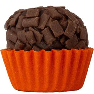 Forminha Para Doces Cores Intensas Liso Nº 5 Laranja - 100 Un
