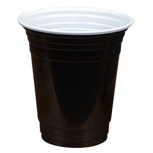 Copo Descartável Estilo Americano 360ml Preto - 10 Un