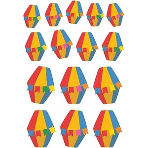 Cartela Adesiva Balão Arraiá Bão Demais 19x28cm - Com 15 Adesivos
