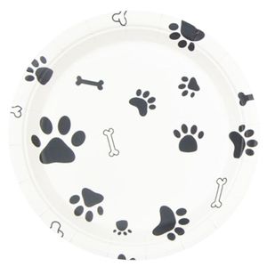 Prato De Papel 18cm Patinhas - 10 Un