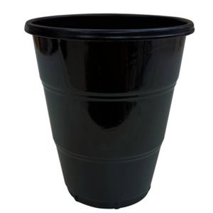 Copo Plástico Happy Line 210ml Preto - 8 Un