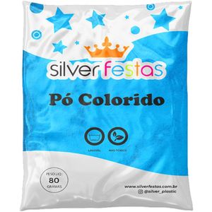 Pó Colorido 80g Azul - 1 Un