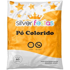 Pó Colorido 80g Laranja - 1 Un