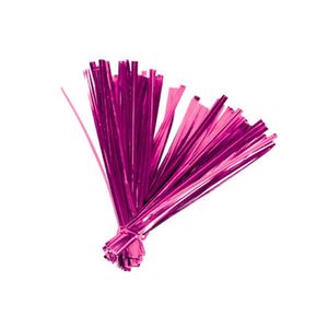 Lacre Fecho Metalizado 4mmx11cm Rosa - 100 Un