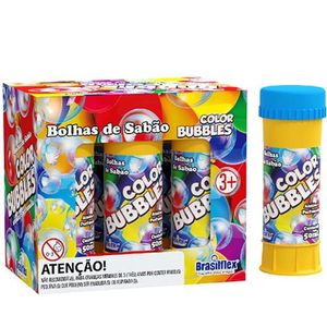 Lembrancinha Infantil - Bolhas De Sabão Color Bubbles - 1 Tubo Com 50ml