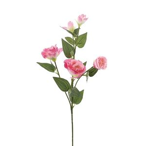 Flores Decorativas Permanentes - Rosas X5 68cm Rosa - 1 Haste