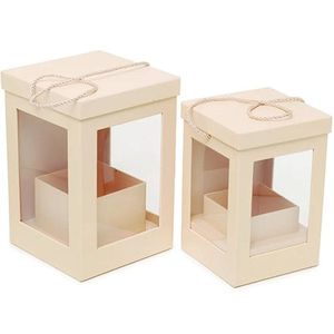 Kit Caixa Alta Com Visor Liso P-g Kraft - 2 Un