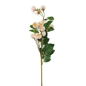 Flores Decorativas Permanentes - Haste De Rosas X15 70cm Rosa Chá - 6 Hastes