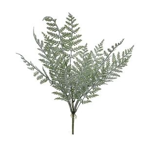 Galhos Decorativos Permanentes - Pick Samambaia 48cm Verde-branco - 6 Buquês