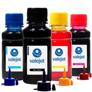 Kit 4 Tintas Corante 100ml Cmyk L375 L395 L3150 L311 Valejet