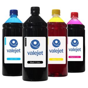 Kit 4 Tintas Para Canon G3160 Cmyk 1 Litro Valejet