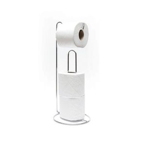 Porta Papel Higiênico De Chão Para 3 Rolos - Stolf Cromado