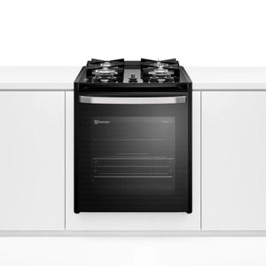 Fogão Electrolux De Embutir 4 Bocas Experience Com Mesa De Vidro Tripla Chama Preto FE4BP Bivolt