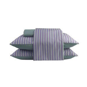 Jogo De Cama Pop Stripes Microfibra - Acasa Jogo De Cama Pop Stripes Microfibra Casal - Acasa Roxo