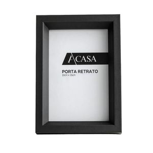 Porta Retrato Pirâmide Preto 10x15cm - Acasa