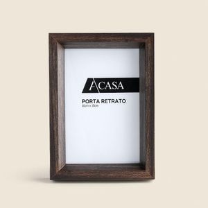 Porta Retrato Pirâmide Madeira 10x15cm - Acasa