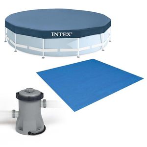 Kit Filtro 1.250 Litros-hora 220v + Capa 305 Estrutural + Forro Intex