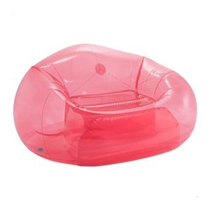 Poltrona Sofá Inflável Beanless Individual Rosa Intex